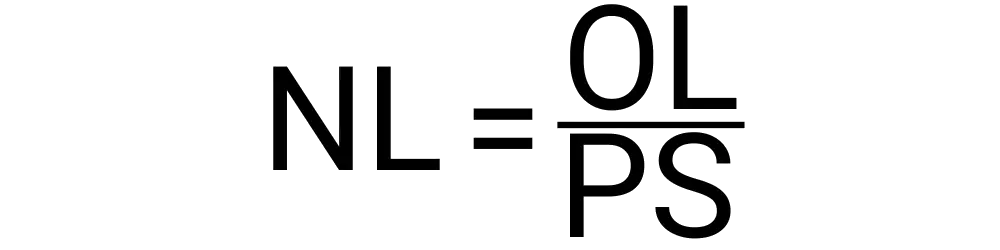 An image of the formula used to calculate how long an audiobook will be if you listen to it at a specific playback speed.